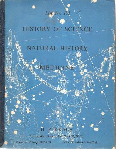 Image for History of Science: Natural History: Medicine (H. P. Kraus: List No. 191)